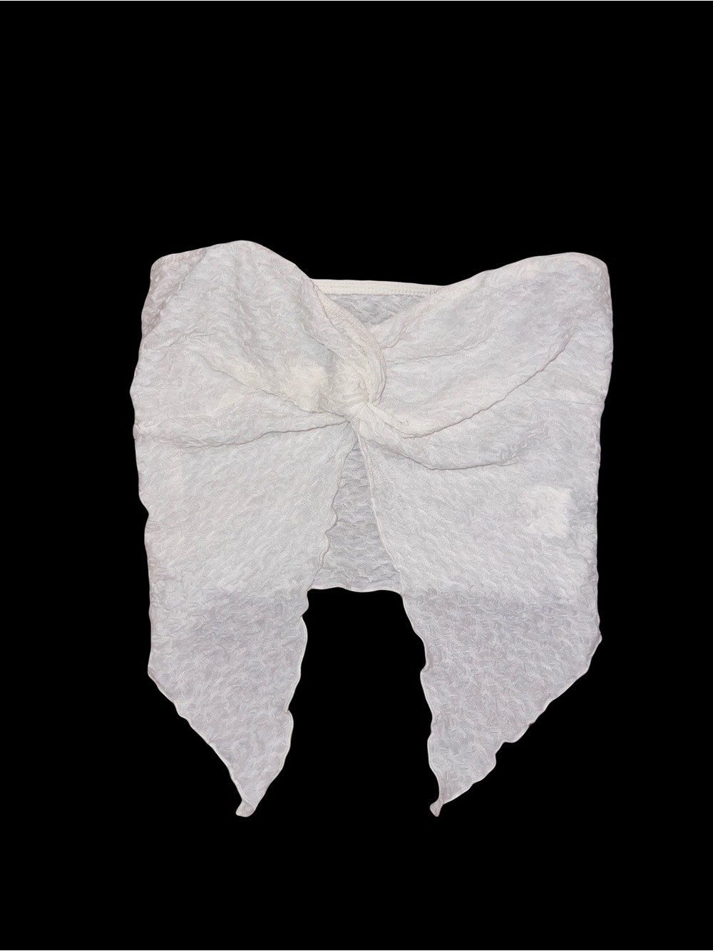 SHEIN White Knot-Front Strapless Camisole